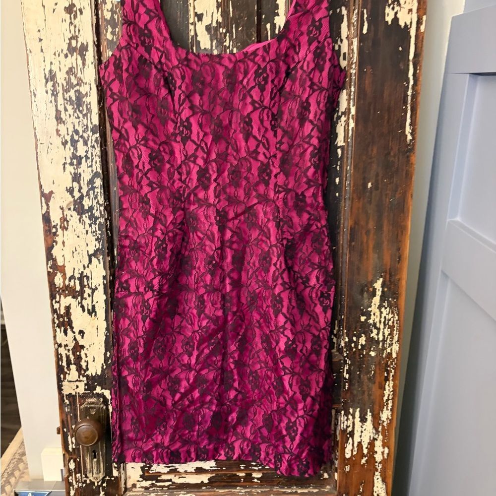 Nadine vintage Elegant Pink Lace Dress. Size 3/4.